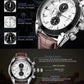 MEGIR Men Watches Original Fashion Leather Quartz Wristwatch Military Chronograph Big Dial Sports Clock Reloj Hombre 2020