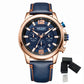 MEGIR Casual Watches Men Luxury Brand Military Sport Watch Leather Wristwatch Luminous Quartz Chronograph Calendar Clock 2156