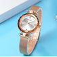 MEGIR Luxury Rose Gold Watch Women Bracelet Casual Quartz Wristwatches Steel Mesh Band Waterproof Ladies Watches Reloj Mujer