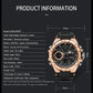 SANDA 6008 Wristwatches Waterproof Swimming Military Watch Men Sports Watches Dual Display Analog Digital LED Electronic Quartz