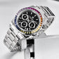PAGANI DESIGN PD1644 Men Quartz Watch Rainbow Bezel Stainless Steel 100M Waterproof Men Watch VK63 Sapphire Chronograph