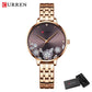 CURREN Luxury Sparkling Rhinestone Dial Stainless Steel Bracelet for Ladies Simple Quartz Wristwatches New Fashion Trends Gift