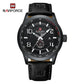 NAVIFORCE Trend Casual Wristwatch for Man Military Sports Water Resistant Leather Strap Men's Clock Quartz Calendar Male Watches