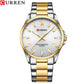 CURREN Classic Fashion Brand Watches for Men Business Quartz Luminous Hands Wristwatches with Stainless Steel Strap