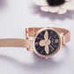 MEGIR Fashion Women Ladies Bracelet Quartz Female Watches Rose Steel Mesh Women Dress Diamond Wristwatch Clock Montre Femme