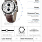 MEGIR Men's Watch Brand Luxury Casual Watch Quartz Chronograph Leather Strap Waterproof Wristwatch Calendar Male Clock 2015