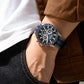 MEGIR Classic Quartz Watch for Men Waterproof Multi-Function Sport Chronograph Fashion Canvas Strap Male Wristwatch Clock 8121