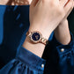 CURREN Luxury Brand Women's Wristwatches with Starry Sky Dial Stainless Steel Band Quartz Watches Ladies Rhinestones Clock