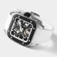 BODERRY Skeleton Watches Men's Square Titanium Automatic Mechanical STORM Luxury Clock 100M Waterproof Mechanical Watch For Men