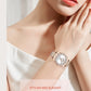CURREN Classy Dress Watches for Women Stainless Steel Band Clock Female Rhinestone Dial Slim Wristwatches Ladies