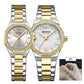 CURREN Luxury Elegant Wristwatches with Stainless Steel Band,Stylish Quartz Watch with Sparkling Rhinestone Dial for Gift