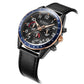 RUIMAS Luxury Brand Chronograph Watches for Men Fashion Leather Sports Military Wristwatch Luminous Clock Auto Date Reloj Hombre