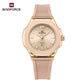 NAVIFORCE Fashion Watch for Women 5ATM Waterproof Silicone Strap Auto Date Display Night Illumination Ladies Elegant Watch Gift
