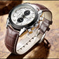 MEGIR Men Watches Original Fashion Leather Quartz Wristwatch Military Chronograph Big Dial Sports Clock Reloj Hombre 2020