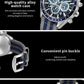 MEGIR Classic Quartz Watch for Men Waterproof Multi-Function Sport Chronograph Fashion Canvas Strap Male Wristwatch Clock 8121