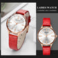 MEGIR Luxury Woman Wristwatch Elegant Waterproof Leather Strap Female Quartz Watches Diamond Dress Clock Gifts for Ladies 4213