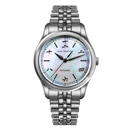 San Martin New 39mm Gada Watch MOP Sparkle Dial Chinese Style Original Design Miyota 90S5 Men Dress Automatic Mechanical SN0144