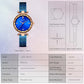 MEGIR Luxury Rose Gold Watch Women Bracelet Casual Quartz Wristwatches Steel Mesh Band Waterproof Ladies Watches Reloj Mujer