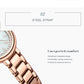 CURREN Luxury Brand Women's Wristwatches with Starry Sky Dial Stainless Steel Band Quartz Watches Ladies Rhinestones Clock