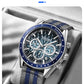 MEGIR Classic Quartz Watch for Men Waterproof Multi-Function Sport Chronograph Fashion Canvas Strap Male Wristwatch Clock 8121