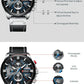 CURREN Men's Chronograph Watch Quartz Movement Luminous Hands Casual Sport Watch for Men Auto Date Waterproof Clock