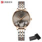 CURREN Luxury Sparkling Rhinestone Dial Stainless Steel Bracelet for Ladies Simple Quartz Wristwatches New Fashion Trends Gift