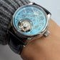 Merkur 100% Tourbillon Watch Transparency Skeleton Men's Sapphire Watch For Men Mechanical Wristwatches Relogio Masculino 42mm
