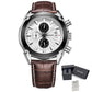 MEGIR Men Watches Original Fashion Leather Quartz Wristwatch Military Chronograph Big Dial Sports Clock Reloj Hombre 2020