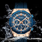 CURREN Luxury Brand High Quality Chronograph Luminous Watches for Men Silicone Strap Casual Sports Waterproof Quartz Wristwatch