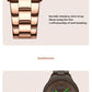 CURREN Luxury Rhinestones Rose Dial Fashion Watches with Stainless Steel Band New Quartz Wristwatches for Women