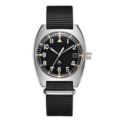 Baltany S2001 36MM W10 Military Watch Man Stainless Steel Mechanical Wristwatches Waterproof Vintage Pilot Automatic Field Watch