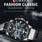 CURREN Men's Chronograph Watch Quartz Movement Luminous Hands Casual Sport Watch for Men Auto Date Waterproof Clock