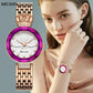 MEGIR Rhinestone Elegant Women Luxury Brand Watch Female Diamond Wristwatch Clock Ladies Sport Casual Watches Relogio Feminino
