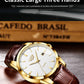 LIGE Fashion Brown Leather Watch Men Military Sports Men's Quartz Wristwatches Casual Waterproof Chronograph Relogios Masculino