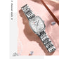 CURREN Fashion Rectangular Ladies Watches New Quartz Waterproof Stainless Steel Strap Wristwatch for Women