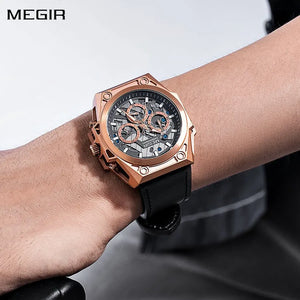 MEGIR Men Watches Chronograph Luxury Brand Sport Watch Waterproof Quartz Wristwatch Casual Sport Clock Relogio Masculino 4220
