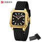 CURREN Chic Elegant Women's Watch Square Minimalist Dial with Luminous Hands Luxury Simple Quartz Wristwatch Ladies