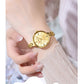 CURREN Luxurious and Elegant Round Dial with Stainless Steel Bracelet Fashion Dress Quartz Watches for Women
