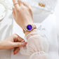 CURREN Classy Dress Watches for Women Stainless Steel Band Clock Female Rhinestone Dial Slim Wristwatches Ladies