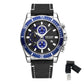 MEGIR Fashion Watches for Men Leather Strap Sport Military Wristwatch Man Quartz Watch Waterproof Chronograph with Calendar 2132