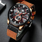 CURREN Men's Chronograph Watch Quartz Movement Luminous Hands Casual Sport Watch for Men Auto Date Waterproof Clock