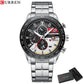 CURREN New Stylish Men's Watches Big Face 48mm Chronograph Dial Sport Quartz Wristwatches Luminous Hands Auto Date