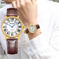 MEGIR Luxury Women Watch Business Ladies Fashion Quartz Bracelet Wristwatches Casual Leather Band Dress Clock Montre Homme 4105
