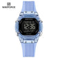 NAVIFORCE Women Watch Luxury Polygon Dial Elegant Comfortable 50M Waterproof Silicone Band Fashion Women Gift Electronic Watches