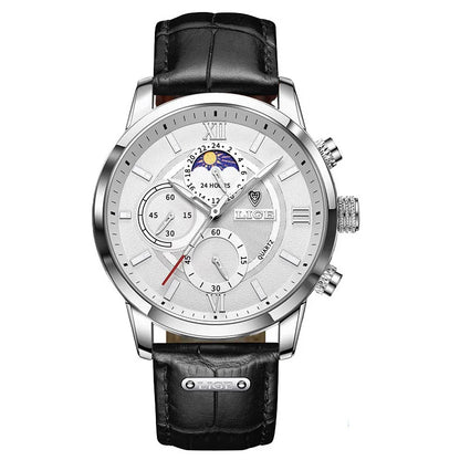 LIGE New Men Watch Top Brand Luxury Waterproof Luminous Sport Wristwatch Quartz Military Leather Watch For Men Relogio Masculino