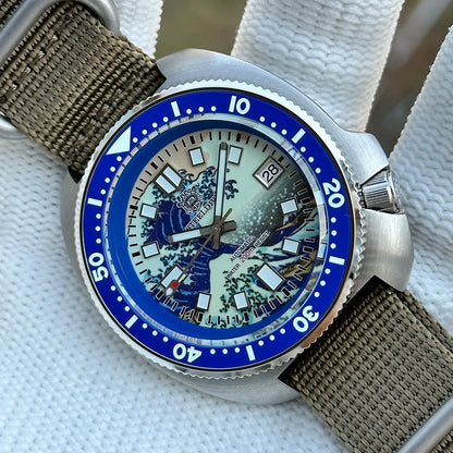 STEELDIVE Official SD1970J 44MM NH35 Movement Automatic 200M Dive Watch Sapphire Glass Transparent AR Coating Ceramic Bezel