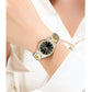 CURREN Luxury Elegance Watch for Women Simple Quartz Wristwatches with Sparkling Rhinestones Stainless Steel Bracelet Waterproof