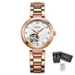 MEGIR Luxury Stainless Steel Gold Women Bracelet Watch Large Dial Automatic Mechanical Wrist Watches Ladies Business Watch Clock