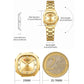 CURREN Women's Slim Quartz Watch Luxury Classic Round Dial with Rhinestone Elegant Stainless Steel Band for Ladies