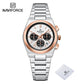 NAVIFORCE Trend Brand Stainless Steel Couple Watch Quartz Date Display Chronograph for Lovers Waterproof Fashion Wild Wristwatch